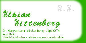 ulpian wittenberg business card